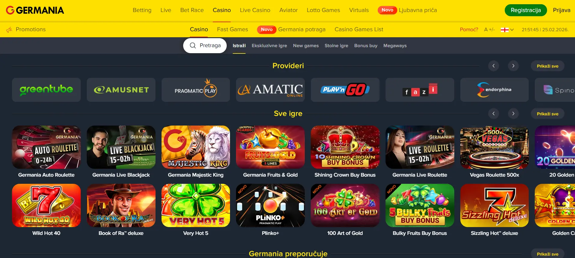 Spielautomaten im Germania Casino